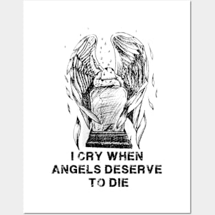 crying angel Posters and Art